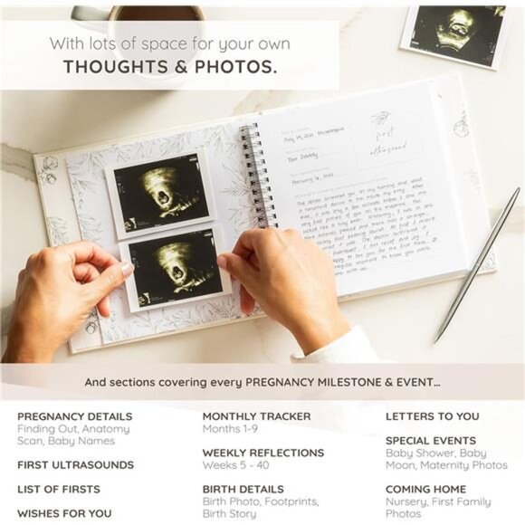 Keepsake Pregnancy Journal to Cherish Forever - A Pregnancy Book to Capture - Picture 3 of 7